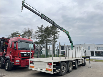 Dropside/ Flatbed truck, Crane truck Volvo FM 400 8x2 PLATFORM (7m) + CRANE HMF 1460 K3 - 234.000km - LIFT + STEERING AXLES - EURO 3 - I-SHIFT: picture 5