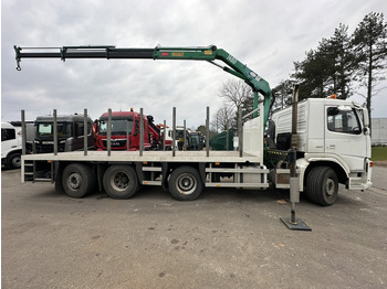 Dropside/ Flatbed truck, Crane truck Volvo FM 400 8x2 PLATFORM (7m) + CRANE HMF 1460 K3 - 234.000km - LIFT + STEERING AXLES - EURO 3 - I-SHIFT: picture 4