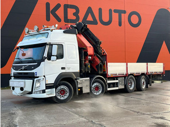 Dropside/ Flatbed truck, Crane truck Volvo FM 500 8x2*6 COMBI / EXTENDABLE PLATFORM + TRACTOR / PK65002 + JIB + WINCH / PLATFORM L=6498 mm: picture 3