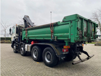 Crane truck DAF CF410 / 8X4 / BIG AXLE / FULL-STEEL /2 SIDE TIPPER/ ONLY:363247 KM / AUTOMATIC / EURO-6 / 2014: picture 4