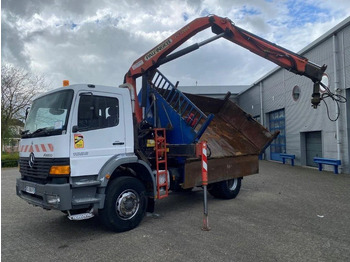 Tipper, Crane truck Mercedes-Benz Atego 1823 / 3 SIDE TIPPER+CRANE / BIG AXLE / FULL STEEL / PALFINGER / MANUAL / EURO-2 / 1999: picture 3