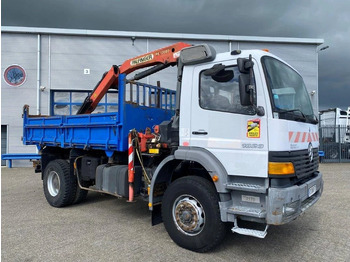 Tipper, Crane truck Mercedes-Benz Atego 1823 / 3 SIDE TIPPER+CRANE / BIG AXLE / FULL STEEL / PALFINGER / MANUAL / EURO-2 / 1999: picture 5