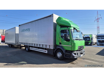 Curtainsider truck RENAULT Midlum 250