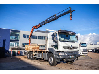 Dropside/ Flatbed truck, Crane truck Renault KERAX 380 DXI+E5+PK18TM/3EXT: picture 2