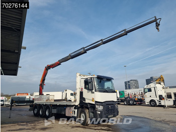 Dropside/ Flatbed truck, Crane truck Renault C 380 8X4 Palfinger PK 23001 EH Remote Lift+Lenkachse Euro 6: picture 4