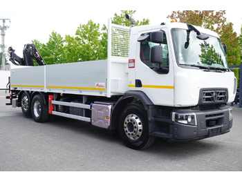 Dropside/ Flatbed truck, Crane truck RENAULT D26 440 WIDE 6×2 E6 Crane HIAB XS111 / PILOT / load. 15t: picture 5