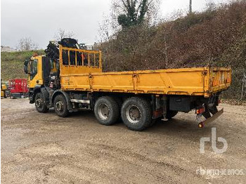 Dropside/ Flatbed truck, Crane truck IVECO TRAKKER 450 2009 Hiab 377 HI DUO 10 ton Art ...: picture 3