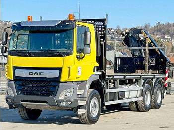 Crane truck, Dropside/ Flatbed truck DAF CF 450 * PK 22002 - EH D + FUNK * 6x4 * TOP: picture 4