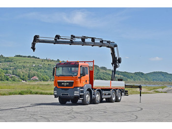 Crane truck, Dropside/ Flatbed truck MAN TGS 35.440 * HIAB 211 E-6 HIDUO +FUNK / 8x4: picture 2