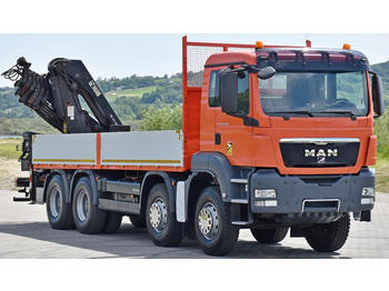 Crane truck, Dropside/ Flatbed truck MAN TGS 35.440 * HIAB 211 E-6 HIDUO +FUNK / 8x4: picture 3