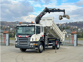 Crane truck, Tipper Scania P 280 * HIAB 122 B - 2 HIDUO + FUNK* TOPZUSTAND: picture 2