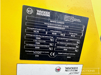 Wheel loader 2019 Wacker Neuson WL70: picture 3