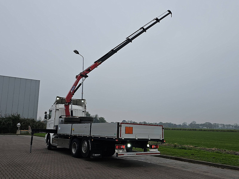 Dropside/ Flatbed truck, Crane truck Scania R410 6X2 HMF 1520 K5 REM.: picture 7