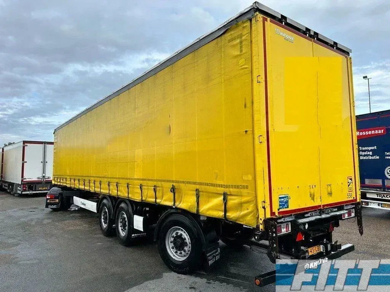 Curtainsider semi-trailer Krone 3 assige gestuurde schuifzeilen, schuifdak, aansluiting meeneemheftruck: picture 1