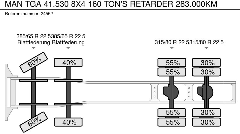Tractor unit MAN TGA 41.530 8X4 160 TON'S RETARDER 283.000KM: picture 9