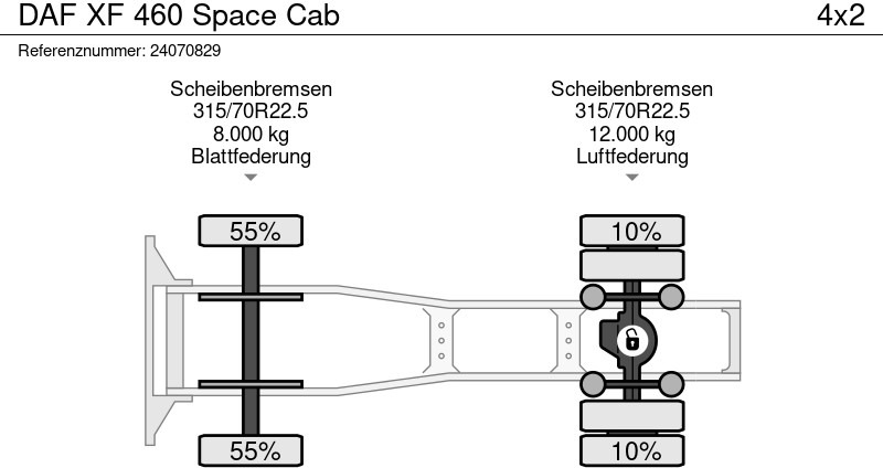 Tractor unit DAF XF 460 Space Cab: picture 17
