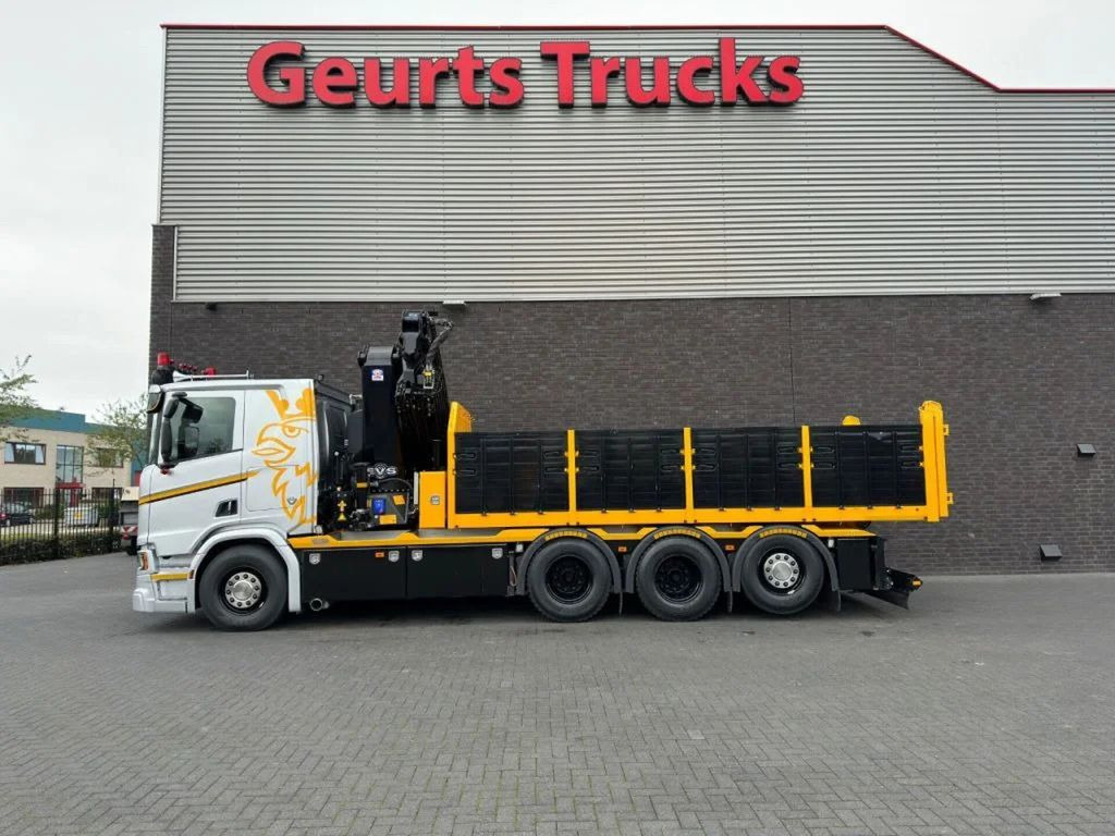 Crane truck, Tipper Scania R530 V8 NGS 8X4 TRIDEM MET HYVA 2Z KIPPER + HMF: picture 13