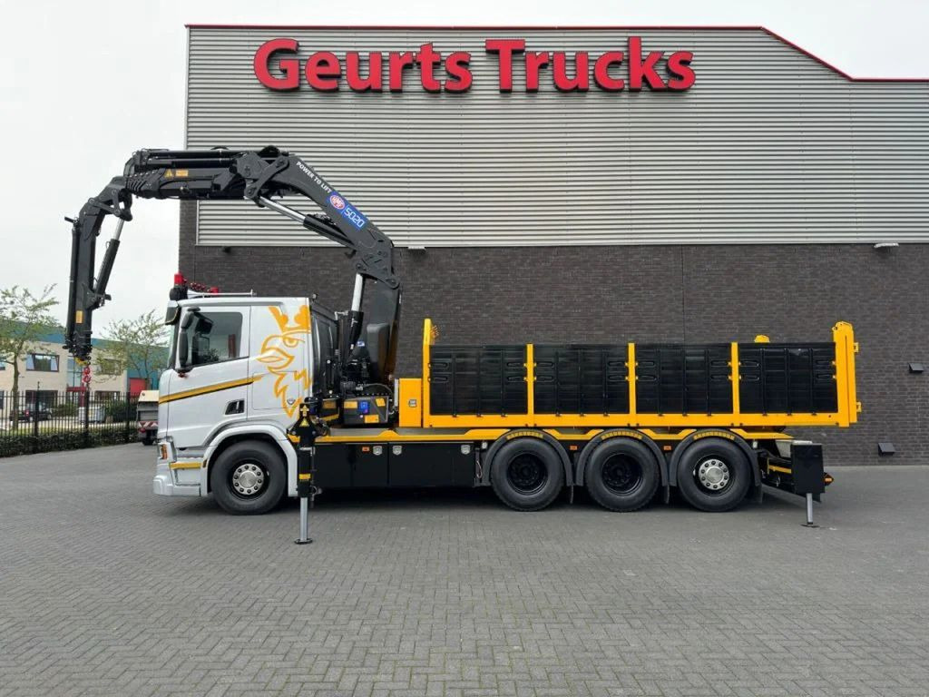 Crane truck, Tipper Scania R530 V8 NGS 8X4 TRIDEM MET HYVA 2Z KIPPER + HMF: picture 10