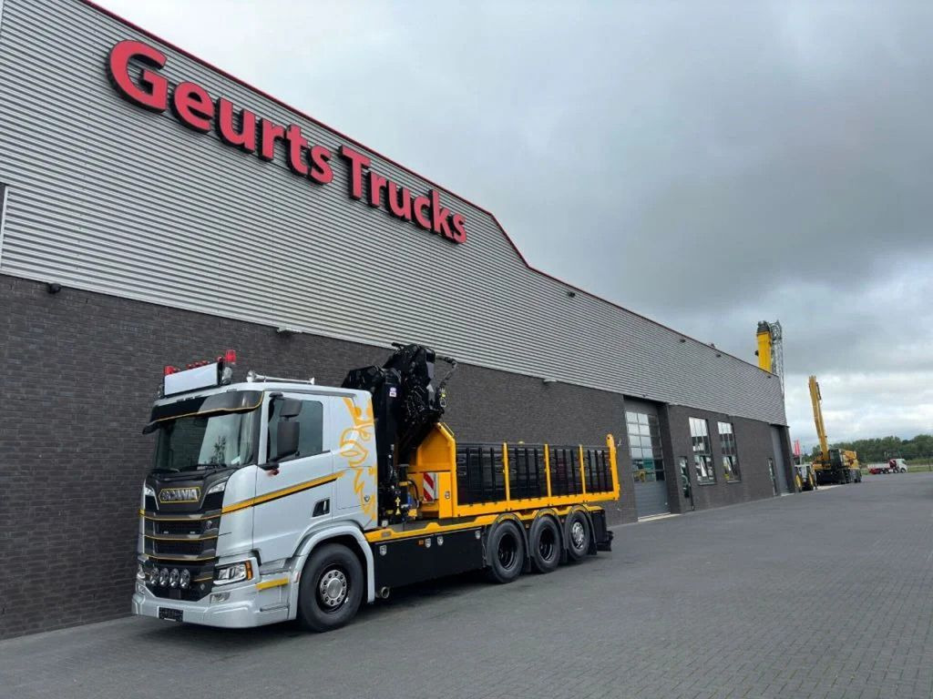 Crane truck, Tipper Scania R530 V8 NGS 8X4 TRIDEM MET HYVA 2Z KIPPER + HMF: picture 14