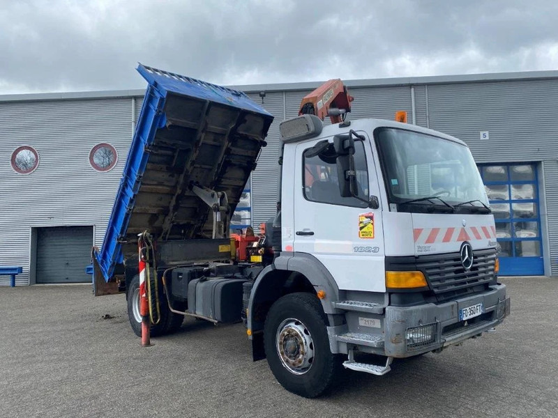 Tipper, Crane truck Mercedes-Benz Atego 1823 / 3 SIDE TIPPER+CRANE / BIG AXLE / FULL STEEL / PALFINGER / MANUAL / EURO-2 / 1999: picture 7