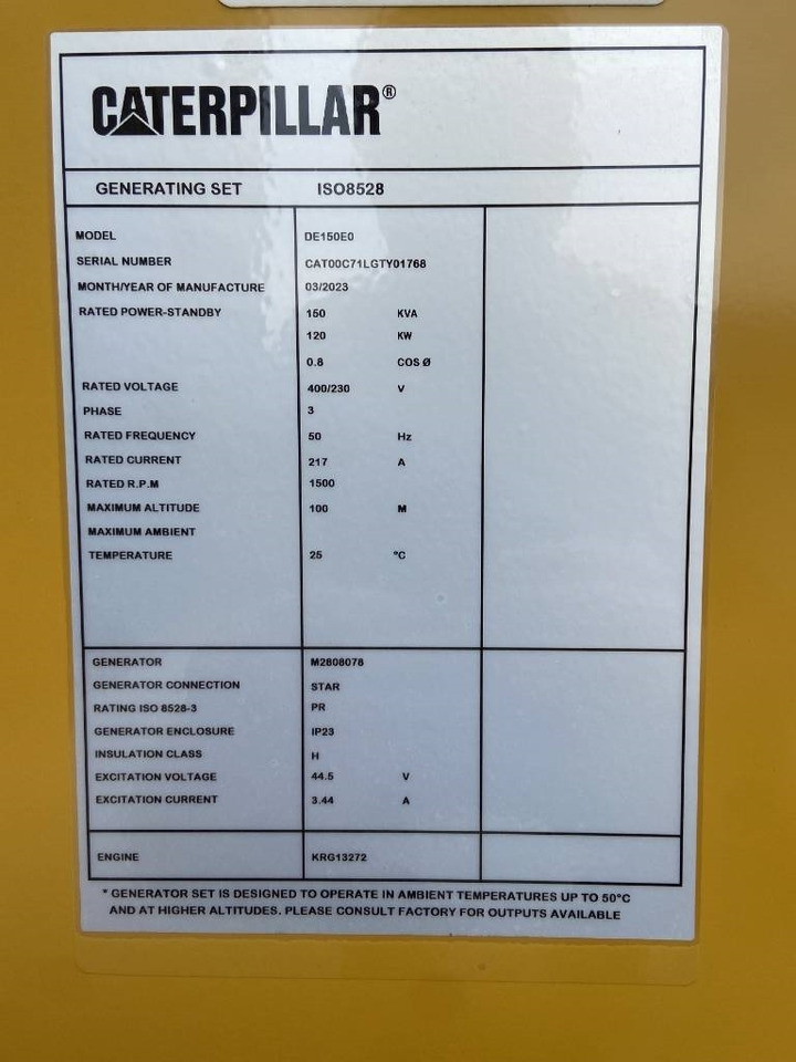 New Generator set CAT DE150E0 - 150 kVA Generator - DPX-18016.1: picture 6