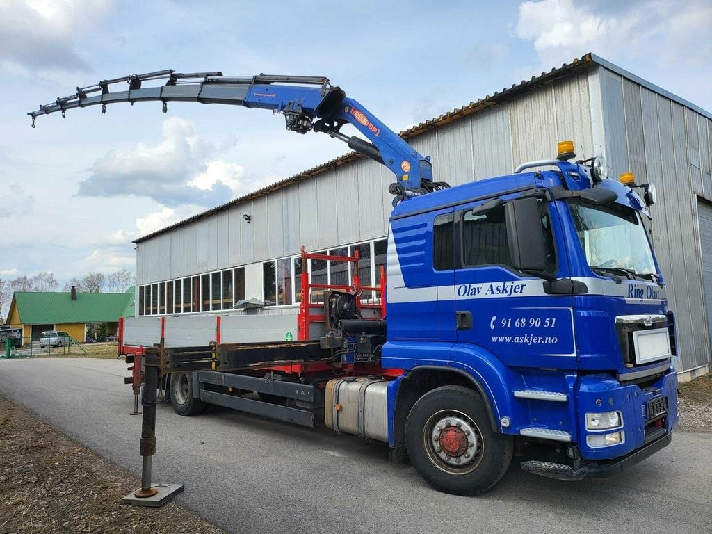 Dropside/ Flatbed truck MAN TGS 18.400 4X4H BL HYDRODRIVE PM28.5 SP CRANE: picture 7