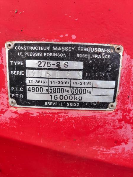 Farm tractor Massey Ferguson 275: picture 13