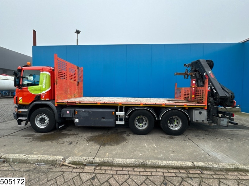 Dropside/ Flatbed truck, Crane truck Scania P 340 CNG, 6X4, EURO 6, Retarder, HIAB: picture 14