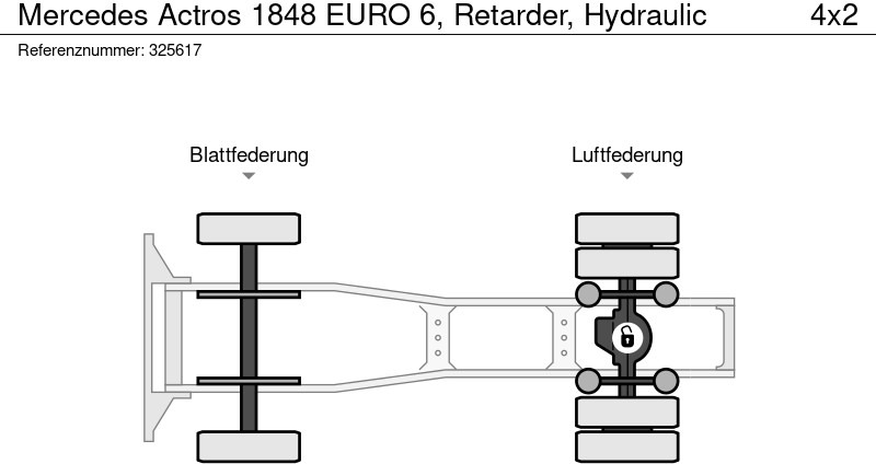 Tractor unit Mercedes-Benz Actros 1848 EURO 6, Retarder, Hydraulic: picture 13