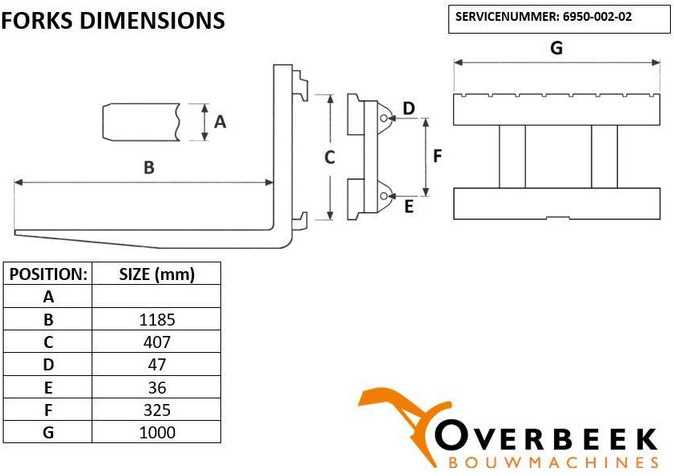 Forks for Construction machinery Weidemann - Wacker Neuson-Forks/Palletgabeln/Palletvorken: picture 6 Forks for Construction machinery Weidemann - Wacker Neuson-Forks/Palletgabeln/Palletvorken: picture 6
