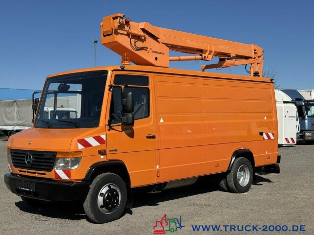 Truck mounted aerial platform Mercedes-Benz Ruthmann Vario 816 Steiger 17m Korb Isoliert 1Hd: picture 9