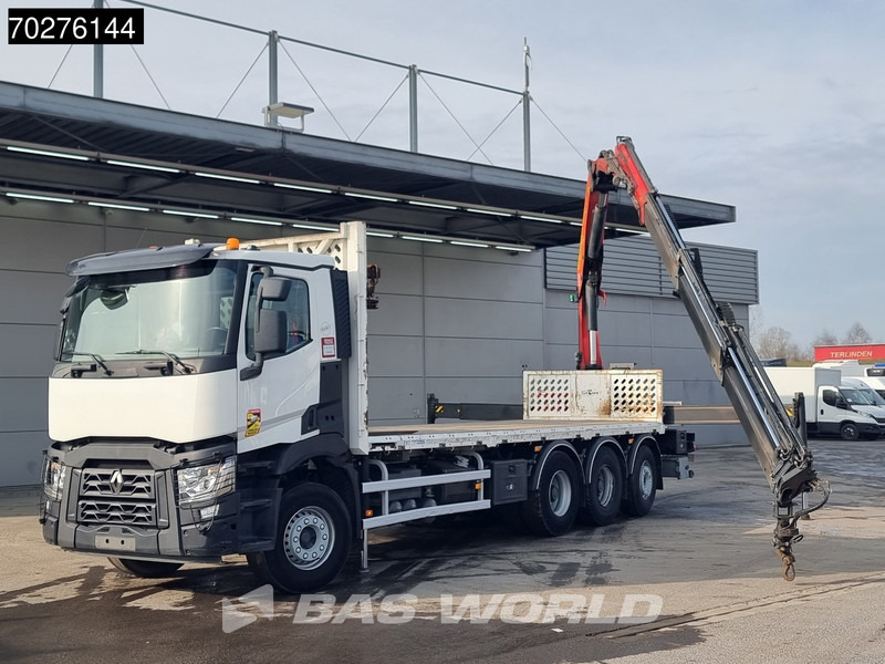 Dropside/ Flatbed truck, Crane truck Renault C 380 8X4 Palfinger PK 23001 EH Remote Lift+Lenkachse Euro 6: picture 8