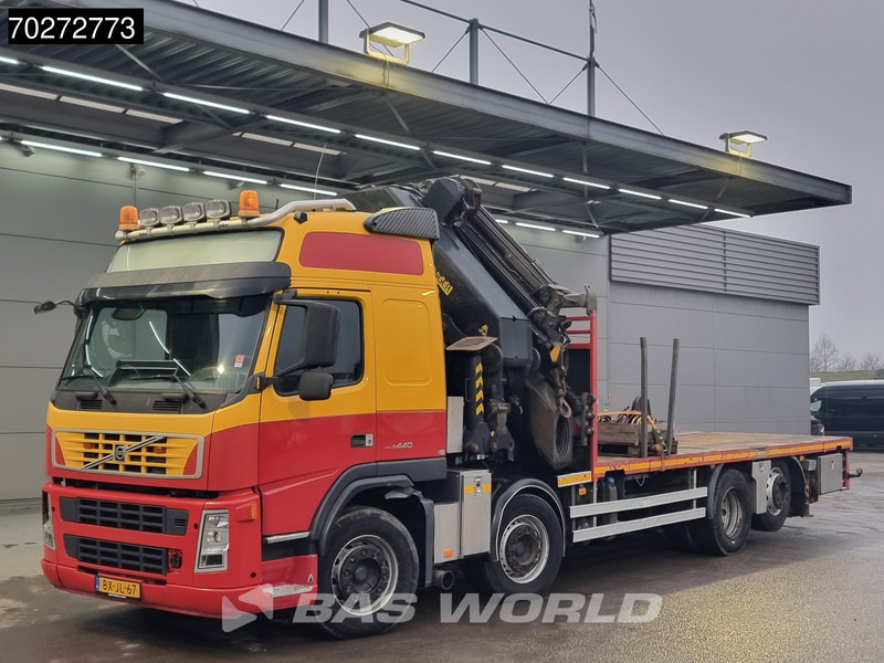 Dropside/ Flatbed truck, Crane truck Volvo FM 440 8X2 NL-Truck Palfinger PK74002 Kran + Jib + Winch Lift+Lenkachse Euro 5: picture 12