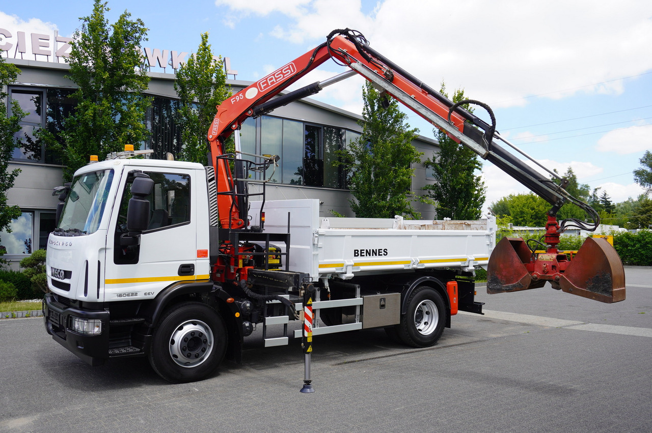 Tipper, Crane truck IVECO Eurocargo 160E22 EEV Dump truck / Bortmatic / Crane FASSI F95A.0.22: picture 18