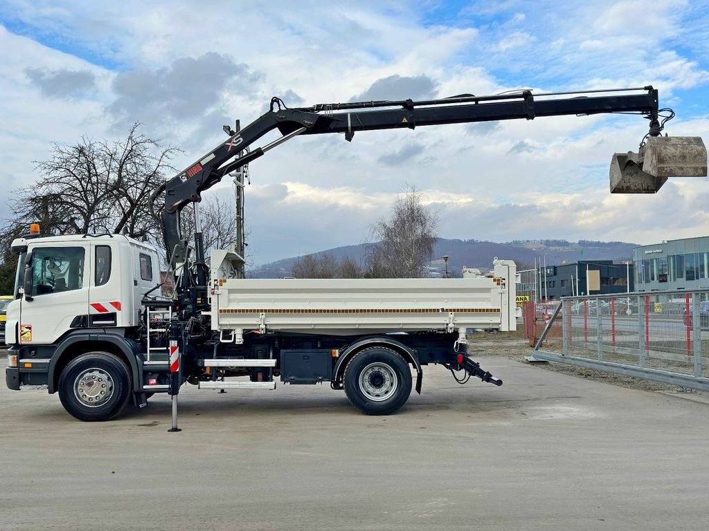 Crane truck, Tipper Scania P 280 * HIAB 122 B - 2 HIDUO + FUNK* TOPZUSTAND: picture 6