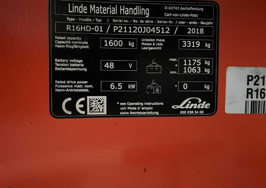 Reach truck Linde R16HD-01: picture 7